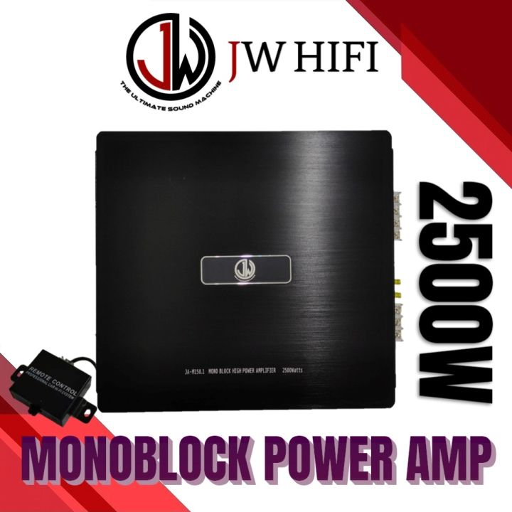 JW HIFI Monoblock Amplifier Car 2000W Monoblock CLASS D 2 Channel High