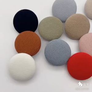 10Pcs Round Cloth Buttons Decorative Metal Buttons Fabric Covered Diy Dress Shirt Clothing Sewing Accessories