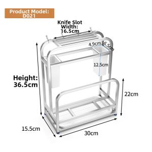Multifunction Stainless Steel Storage Rack Knife Board Stand