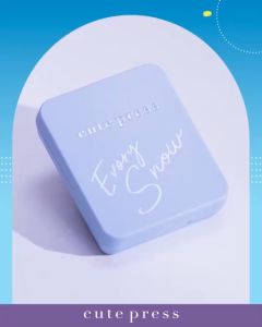 คอมแพค สีฟ้า Evory Snow แป้ง Cute Press ผู้หญิงแปฏ 12กรัม SPF30 PA++ ล้ำน้ำ กระดูกซิกชัน