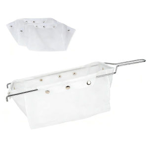 2 Packs Reusable Fryer Oil Filter Bags 300 Mesh Nylon Oil Polishing Bags 70lb Large Capacity for Home Restaurant Deep Frying