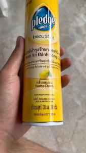 [HCM]Xịt Đánh Bóng Gỗ Bóng Da Pledge Hương Chanh Chai 330ML