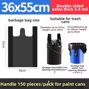 HENGSHU | Heavy Duty Commercial Black Garbage Bag 60x80cm