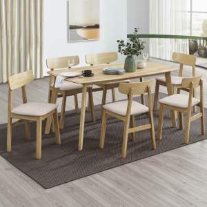 EWJ 2860 Dining Set 1+4+Bench / Walnut & White Wash / Set Makan 1+4+bench Murah Cantik Morden Meja Makan
