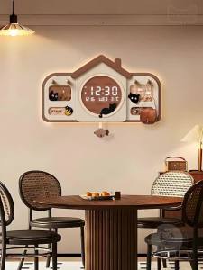 HAOJIUBUJIAN | Vintage Cat Wall Clock With Perpetual Calendar
