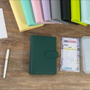 City Goods 12pcs A6 Binder Planner Notebook 6 Holes Binder Pocket Storage Cash Envelope Bills Binder Zip Folder