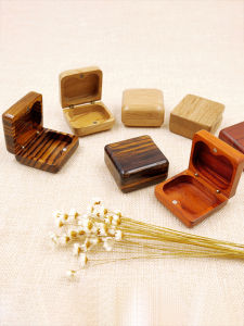 กล่องเก็บของขนาดเล็กพกพาสะดวก กล่องเครื่องประดับ กล่องใส่แหวน กล่องใส่ต่างหู กล่องเก็บของขนาดเล็ก กล่องใส่เครื่องประดับไม้สไตล์วินเทจ