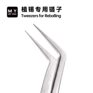 YCS MY-Plating Tin TweezersStainless Steel High Hardness Anti-Corrosion Precision Tweezers Electronic Component Repair Tool