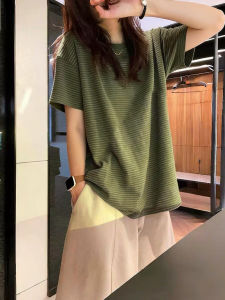 MISHANGYICHU | Casual Loose Color Block Stripes T-shirt