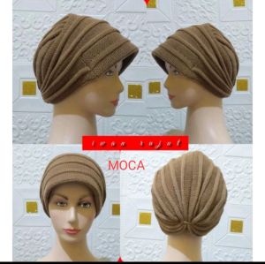 ciput rajut nenek turban ibu ibu kupluk nenek premuim