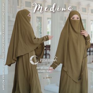 GAMIS SET JILBAB KHIMAR HIJAB SYARI MEDINA GAMIS CRINKLE JUMBO TERBARU BUSUI PREMIUM ADEM JATUH TIDAK NERAWANG BERLABEL