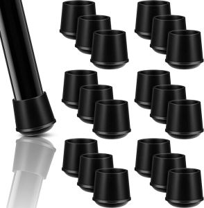 24 PCS Round Furniture Foot Caps Chair Table Sofa Anti-Slip Silent Rubber Leg Pad Wooden Floor Anti-Scratch Protective Pad