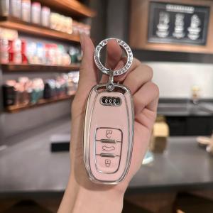 Suitable for Audi A4L Car Key Cover Q5L High-End Q7 A3 A6L A7 A8 Q2L Q3 Buckle Case Cover Female Minimalist