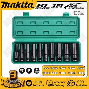 Makita original japan 10 pcs Impact wrench socket 1/4 inch Ratchet Box Socket Set 61pcs 1/2" 78mm Dr Socket Wrench Set