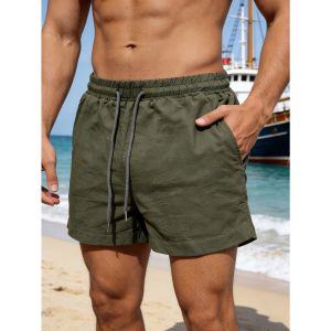 Quần Short Nam FGKKS Màu Trơn Chất Liệu Cotton Thoải Mái Thời Trang Kiểu Dáng Cơ Bản Thích Hợp Đi Biển Mùa Hè.
