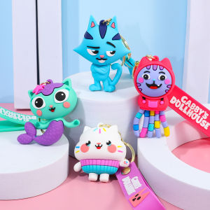 Móc Khóa Búp Bê Gabby Dollhouse 3D Làm Thủ Công Bằng Silicon Mặt Dây Chuyền Trang Trí Cho Ba Lô Túi Đeo Vai Phụ Kiện Thời Trang Sáng Tạo Quà Tặng Dành Cho Nữ
