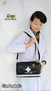 Sling Travel Bag Medis Tas First Aid Kit Portabel Medical Kit Bag Storage Organizer Tas Medis P3K Obat Hand Bag Jinjing