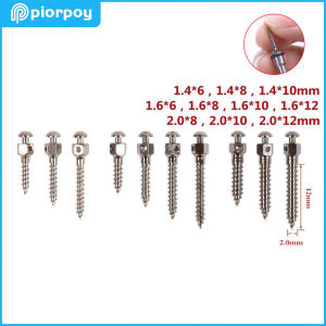 PIORPOY 10Pcs Dental Orthodontic Micro Implants Mini Screw Orthodontic TAD System for Braces Sizes 1.4-2.0mm Dental Implant Tool