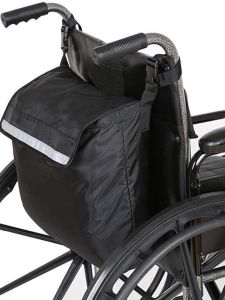 Universal Wheelchair Rear Hanging Storage Bag Elderly Outdoor Shopping Cloth Pouch Organizer Convenient Wheelchair Accessory