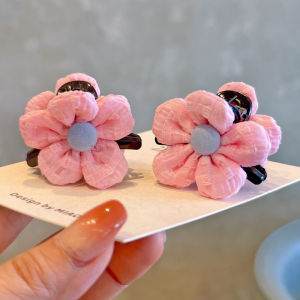Cute Flower Hair Claw Clips for Girls Primary School Students Styling Childrens Hair Accessories Spring New Arrival