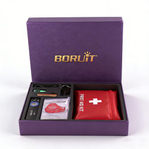 Boruit | BORUiT U8 1000LM Keychain EDC LED UV Flashlight Type-C Rechargeable Powerful Torch Buzzer Work Light Emergency Set Gift Box