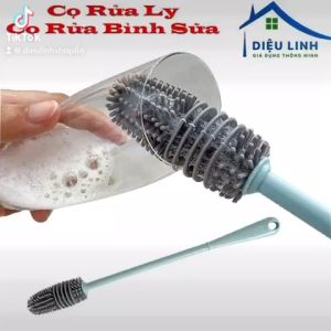 Cọ Rửa Bình Sữa Cọ Rửa Ly Cho Bé Cán Dài Bằng Silicon Tiện Lợi Tramanhshop