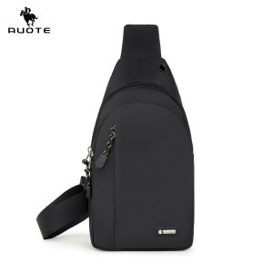 AUOTE กระเป๋าสะพายไหล่แฟชั่นกระเป๋ากีฬาสะพายไหล่หน้าอกผู้ชายกระเป๋ากีฬาสะพายไหล่พาดลำตัวน้ำหนักเบา Tas Rekreasi กันน้ำกระเป๋าทนทานต่อการฉีกกระเป๋าถนนลำลองกระเป๋าเดินทางกระเป๋ากระเป๋าใส่โทรศัพท์
