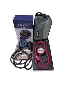 Baxtel APG BLUE Ring Aneroid Sphygmomanometer BP/MAGENTA DELUXE Stethoscope
