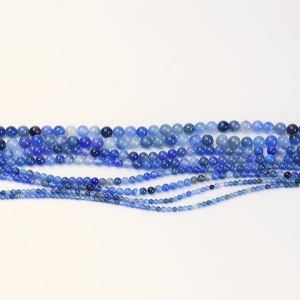 1 Strand Royal Blue Agate Beads 4/6/8/10mm Round Spacer NaturaL Stone Beads For Jewelry Making DIY Charms Bracelet Accessories