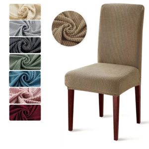 1pcs Chair Cover Elastic Chair Protector Knitted Chair Seat Cover Antifouling Protector Cover Seat Sarung Kerusi Slipcover Dining Chair Cover