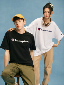 Champion | Cotton Couple Summer Retro Style Loose Fit Tshirt