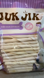 [LLP] จุ๊กจิ๊ก JUK JIK ขนมขัดฟันสุนัข ขนมขบเคี้ยวทำจากหนังวัวแท้ ป้องกันการแทะ สามารถใช้ฝึกสุนัขได้