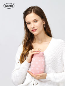Mini Silicone Hot Water Bottle Knitted Velvet Cover Rechargeable Warm Hand Bag Eco Friendly No Odor Borth G520 Home Use