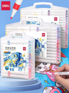 deli | Non-toxic Washable Waterproof Colorful Markers 60 Colors