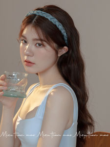 Womens 2025 New Face Washing Hairband High Cranial Top Versatile Outdoors Childrens Headband Fashionable Alloy Embedded Artificial Gem