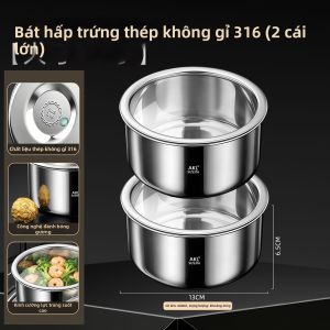 AKL | Bát Hấp Trứng Cho Bé Chống Nóng Inox