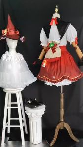 Genshin Impact Klee Blossoming Starlight Cosplay Costume New Skin Witch Lolita Outfit Halloween Party Women Set