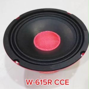 CCE ดอกลำโพง 6.5 รุ่น W-615R-CCE โครงทึบสีแดง หน้าดำหมวกแดง แม่เหล็ก 100 X 15 MM. วอยส์ 25.5 MM. เสียงดี งานคุณภาพ 1/2 ดอกเลือกได้