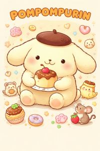 TOPTOY | Acrylic Paint By Numbers Pompompurin Art Oil Painting Package Art Picture For Bedroom Wall Adults Hand Painted Unique Gift