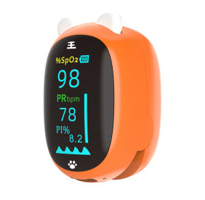 JINGLANG | JUSTLANG New Cartoon Fingertip Oximeter TFT Screen 180mAh Rechargeable Kids Oximetro Child Infant Blood Oxygen Saturation Meter