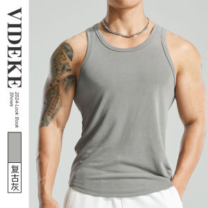 Witker Mens Fitness Sports Vest Breathable Modal Tight High Elasticity Solid Color Running Training Wear Summer 2024