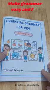 LearnBuddy Essential Grammar for Kids Age 4-7 Printed Activity Booklet English Grammar