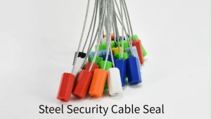 50Pcs Steel Security Cable Seals Numbered Security Tags Tamper Proof Tags Pull Tight Steel Wire Seals
