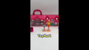 Travel Holiday Doll Playset Villa House with Change Hairstyles and Outfits and Furniture Set