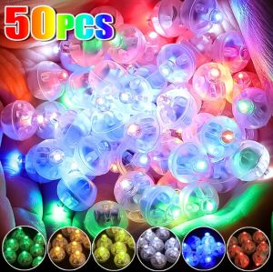 【Swan Home】50Pcs Mini LED Round Balloon Lights Colored Luminous Flash Tumbler Ball Lamp Lantern Light For Christmas Wedding Party Decor Wholesale