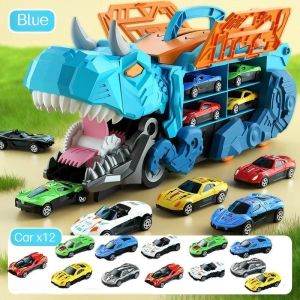 Dinosaur Themed Alloy Car Catapult Sliding Track Game Slide Childrens Educational Puzzle Toy Sensory Car Storage Christmas Gift