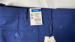 VIỆT TIẾN SALE - QUẦN TÂY Dài Màu Xanh Dương  Họa Tiết Trơn Form Slim Fit  Chính Hãng