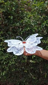 KELOPAK BUNGA / KAP BUNGA LAMPU BUNGA DEKORASI MURAH + FITINGAN BAHAN KAIN BRUKAT