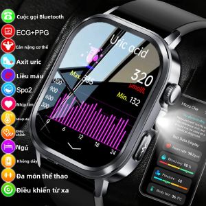 Đồng Hồ Thông Minh Khám Sức Khỏe Vi Mô Mới Năm 2025 Dành Cho Nam Giới Theo Dõi Axit Uric Mỡ Cơ Thể Sức Khỏe Năm Cơ Quan Hỗ Trợ Gọi Bluetooth Tương Thích Với Vòng Đeo Tay Thể Dục