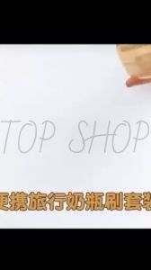 TOP SHOP 5-piece set Portable Bottle Brush Set Baby Silicone Portable Bottle Brush Set Baby Bottle Cleaning Brush Cleaning Brush Travel Bag Storage